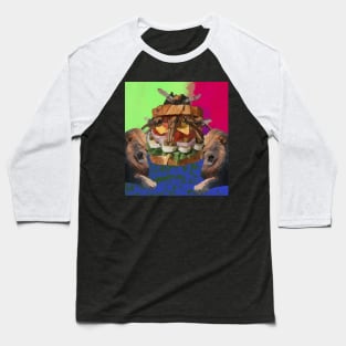 watercolor lions love mosquito sandwich Baseball T-Shirt